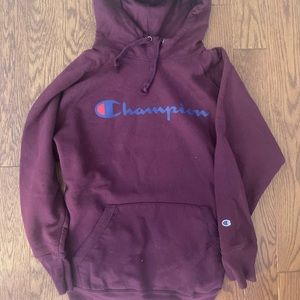 Champion Maroon Hoodie Size S
